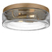 Generation Lighting - GLF1722SB - Two Light Flush Mount - Rhett - Satin Brass