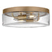 Generation Lighting - GLF1722SBE - Two Light Flush Mount - Rhett - Satin Brass