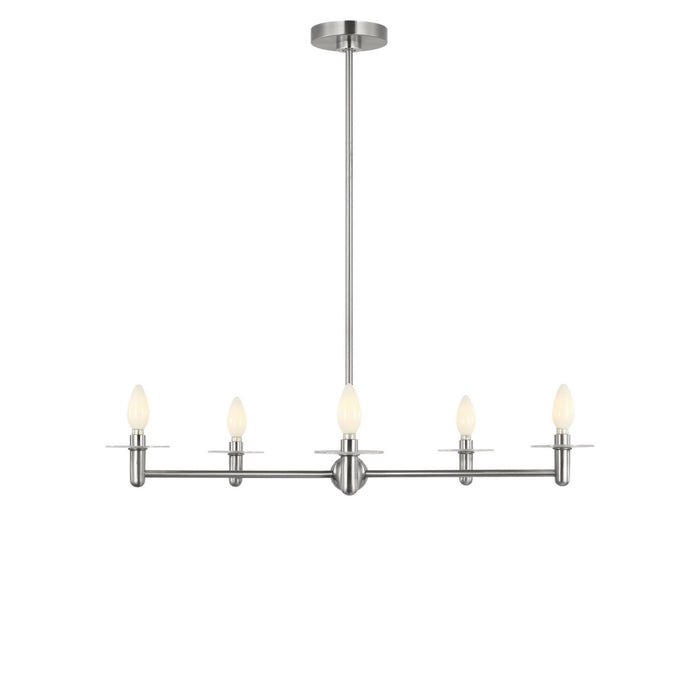 Generation Lighting - GLC1865BN - Five Light Chandelier - Vilera - Brushed Nickel