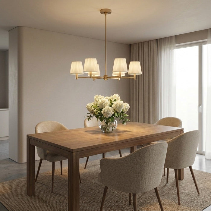 Generation Lighting - GLC1865SB - Five Light Chandelier - Vilera - Satin Brass