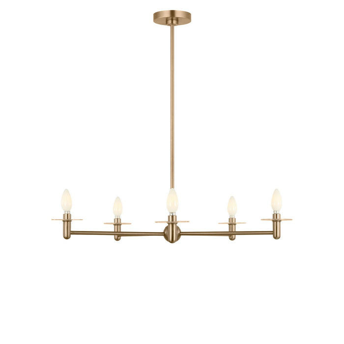 Generation Lighting - GLC1865SBE - Five Light Chandelier - Vilera - Satin Brass