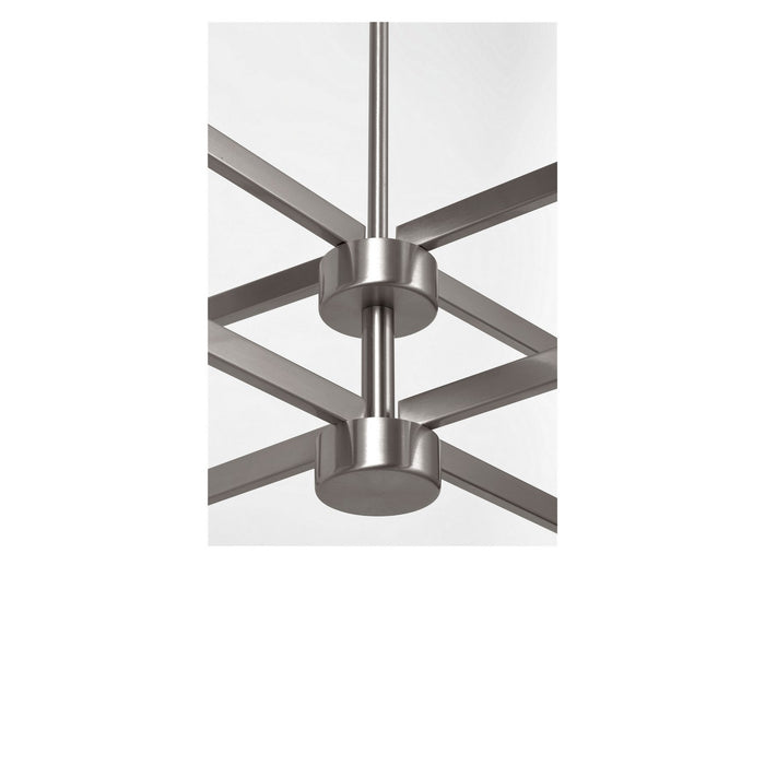 Generation Lighting - GLC2068BNE - Eight Light Chandelier - Zentro - Brushed Nickel