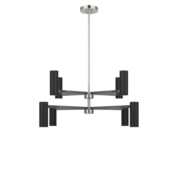 Generation Lighting - GLC2068BNE - Eight Light Chandelier - Zentro - Brushed Nickel
