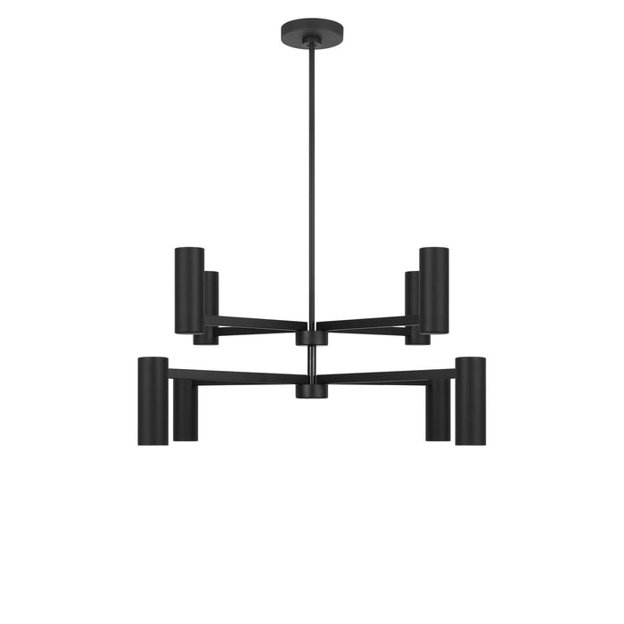 Generation Lighting - GLC2068MBK - Eight Light Chandelier - Zentro - Midnight Black