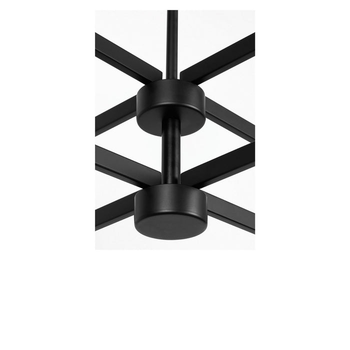 Generation Lighting - GLC2068MBKE - Eight Light Chandelier - Zentro - Midnight Black