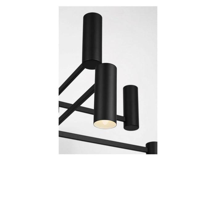 Generation Lighting - GLC2068MBKE - Eight Light Chandelier - Zentro - Midnight Black