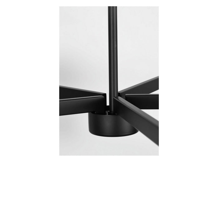Generation Lighting - GLC2068MBKE - Eight Light Chandelier - Zentro - Midnight Black