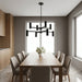 Generation Lighting - GLC2068MBKE - Eight Light Chandelier - Zentro - Midnight Black