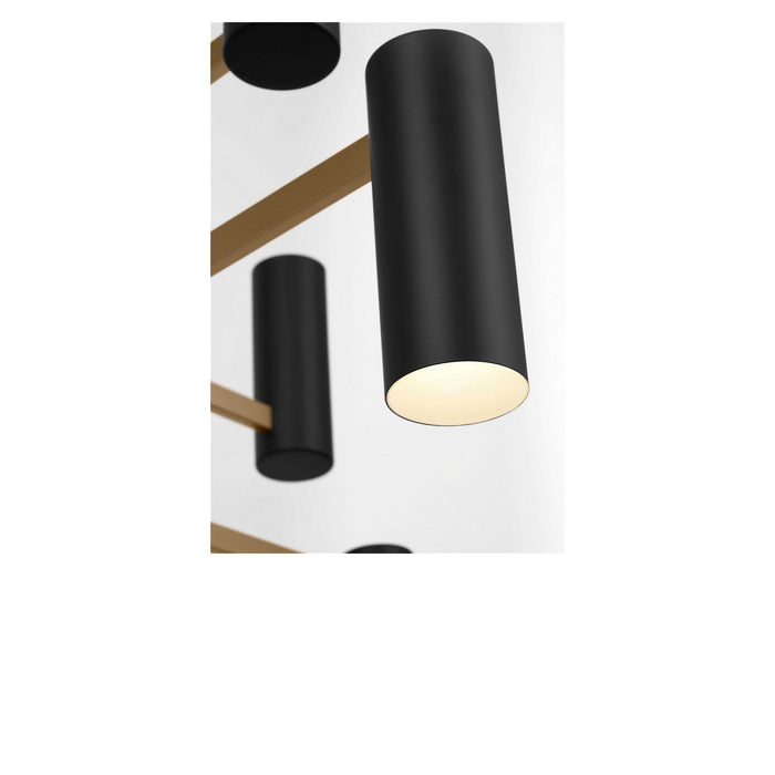Generation Lighting - GLC2068SB - Eight Light Chandelier - Zentro - Satin Brass