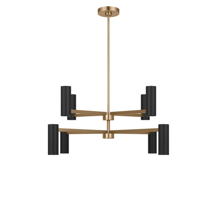 Generation Lighting - GLC2068SB - Eight Light Chandelier - Zentro - Satin Brass