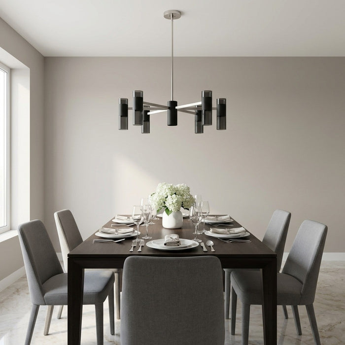 Generation Lighting - GLC2055BN - Five Light Chandelier - Zentro - Brushed Nickel