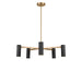 Generation Lighting - GLC2055SB - Five Light Chandelier - Zentro - Satin Brass