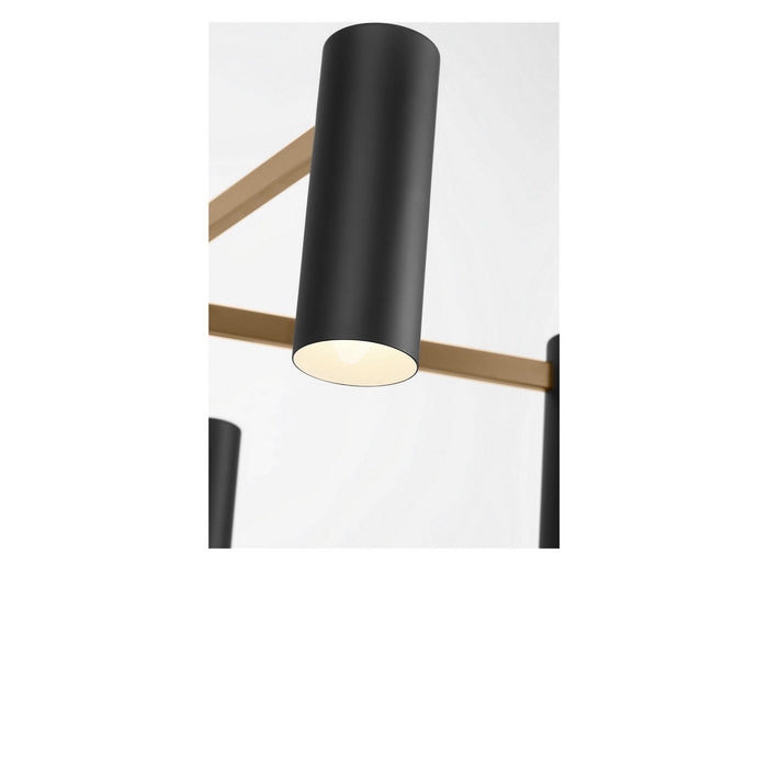 Generation Lighting - GLC2055SB - Five Light Chandelier - Zentro - Satin Brass