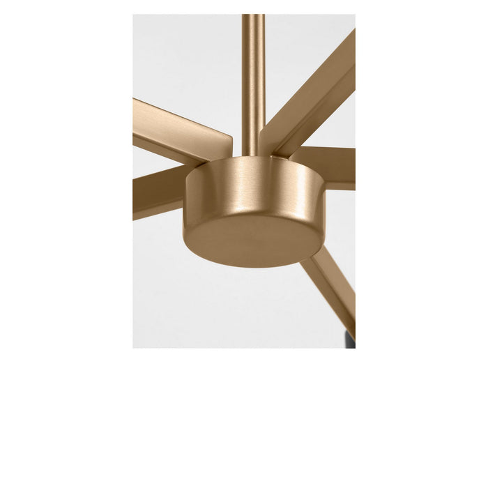 Generation Lighting - GLC2055SB - Five Light Chandelier - Zentro - Satin Brass