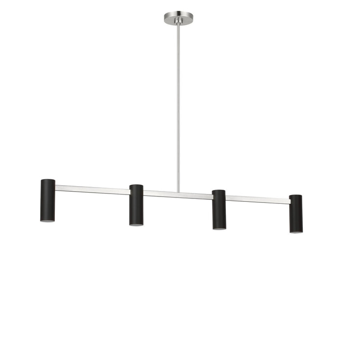 Generation Lighting - GLC2074BN - Four Light Linear Chandelier - Zentro - Brushed Nickel