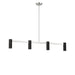 Generation Lighting - GLC2074BNE - Four Light Linear Chandelier - Zentro - Brushed Nickel