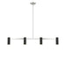 Generation Lighting - GLC2074BNE - Four Light Linear Chandelier - Zentro - Brushed Nickel