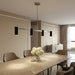 Generation Lighting - GLC2074BNE - Four Light Linear Chandelier - Zentro - Brushed Nickel