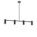 Generation Lighting - GLC2074MBK - Four Light Linear Chandelier - Zentro - Midnight Black
