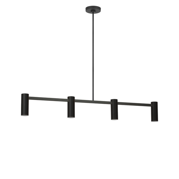 Generation Lighting - GLC2074MBKE - Four Light Linear Chandelier - Zentro - Midnight Black