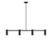 Generation Lighting - GLC2074MBKE - Four Light Linear Chandelier - Zentro - Midnight Black