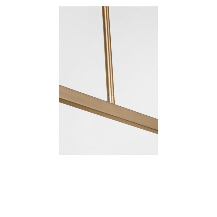 Generation Lighting - GLC2074SBE - Four Light Linear Chandelier - Zentro - Satin Brass