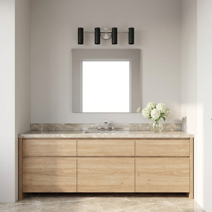Generation Lighting - GLV2084BN - Four Light Vanity - Zentro - Brushed Nickel