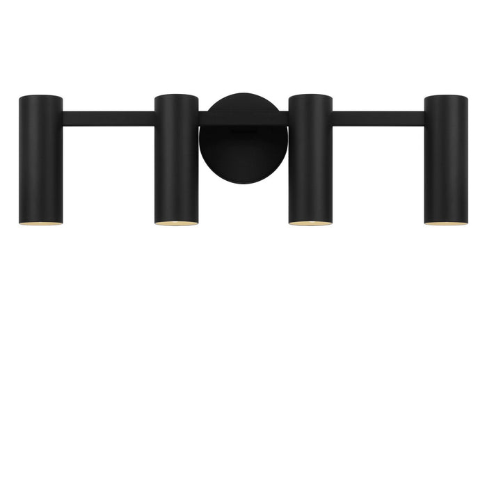 Generation Lighting - GLV2084MBK - Four Light Vanity - Zentro - Midnight Black