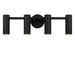 Generation Lighting - GLV2084MBK - Four Light Vanity - Zentro - Midnight Black