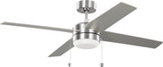 Generation Lighting - 4LNI52BSAWD - 52" Ceiling Fan - Loni - Brushed Steel