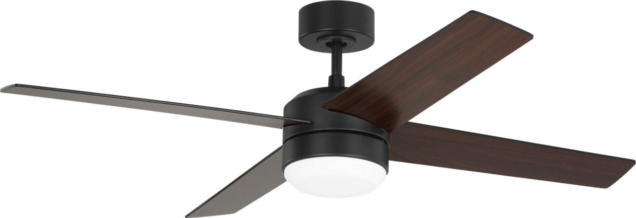Generation Lighting - 4LNIR52MBKAWD - 52" Ceiling Fan - Loni - Midnight Black