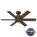 Hunter - 50014 - 44" Ceiling Fan - Kennicott - Matte Bronze