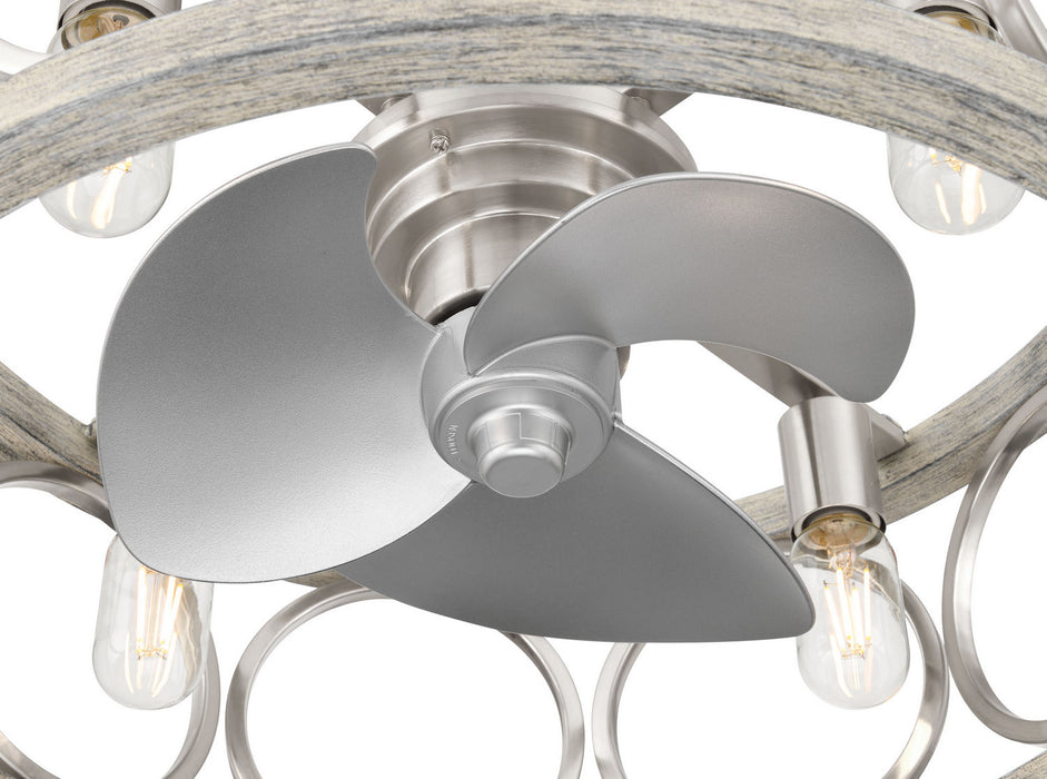 Hunter - 50104 - 22" Fandelier - Haven Fandelier - Brushed Nickel