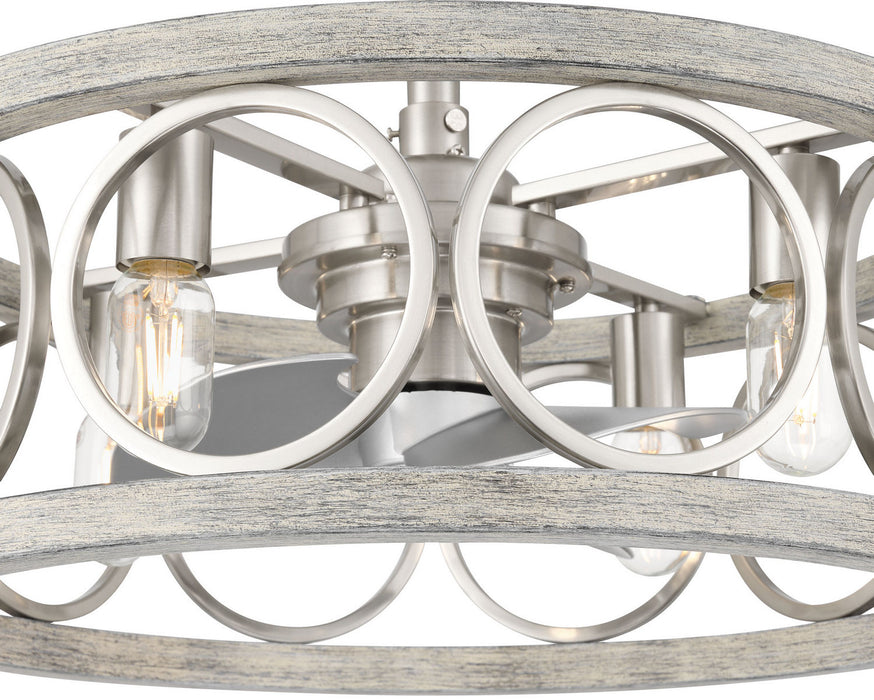 Hunter - 50104 - 22" Fandelier - Haven Fandelier - Brushed Nickel