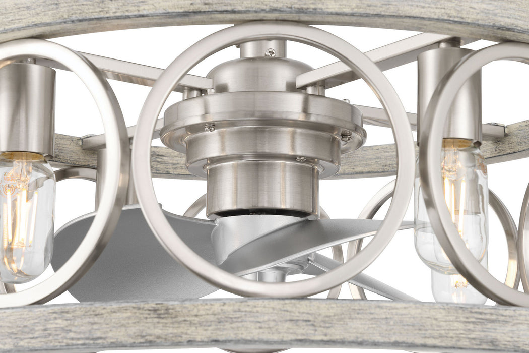 Hunter - 50104 - 22" Fandelier - Haven Fandelier - Brushed Nickel