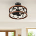 Hunter - 50105 - 22" Fandelier - Haven Fandelier - Matte Black