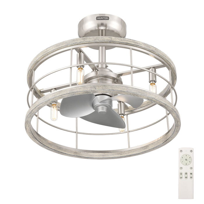 Hunter - 50106 - 22" Fandelier - Bridgette Fandelier - Brushed Nickel