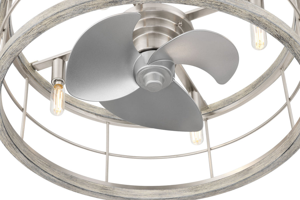 Hunter - 50106 - 22" Fandelier - Bridgette Fandelier - Brushed Nickel