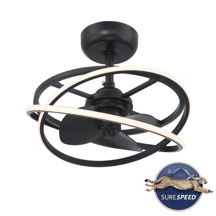 Hunter - 50300 - 20" Fandelier - Cirro Fandelier - Matte Black