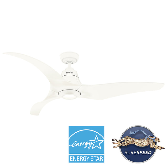Hunter - 53512 - 60" Ceiling Fan - Arwen - Matte White