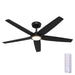 Hunter - 53638 - 52" Ceiling Fan - Zentech - Matte Black