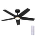 Hunter - 53639 - 44" Ceiling Fan - Zentech - Matte Black