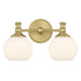 Millennium - 201102-VB - Two Light Vanity - Orlisse - Vintage Brass