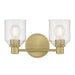 Millennium - 202102-VB - Two Light Vanity - Vessair - Vintage Brass