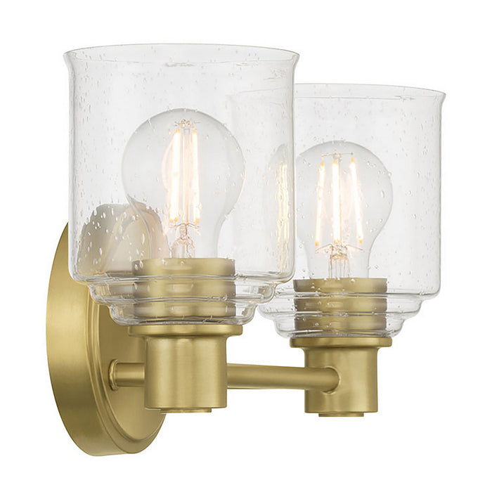 Millennium - 202102-VB - Two Light Vanity - Vessair - Vintage Brass