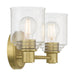Millennium - 202102-VB - Two Light Vanity - Vessair - Vintage Brass