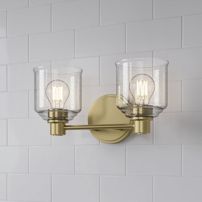 Millennium - 202102-VB - Two Light Vanity - Vessair - Vintage Brass