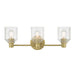 Millennium - 202103-VB - Three Light Vanity - Vessair - Vintage Brass