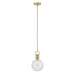 Millennium - 204101-VB - One Light Mini Pendant - Glanora - Vintage Brass