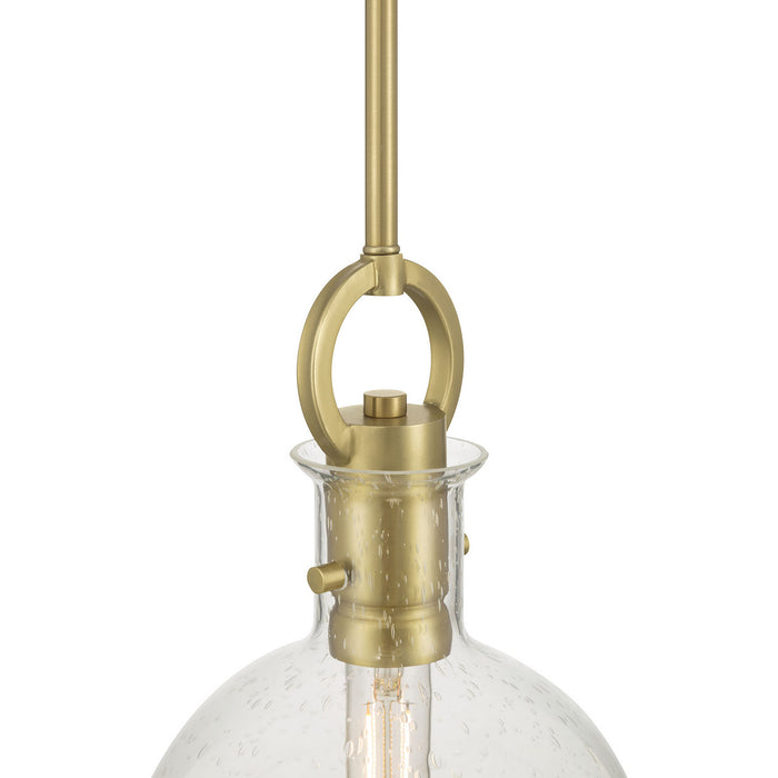 Millennium - 204101-VB - One Light Mini Pendant - Glanora - Vintage Brass
